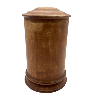 Vintage Dekoration Holzdose gedrechselt handgefertigt 50er 60er Jahre Mid Century H 16,2 cm