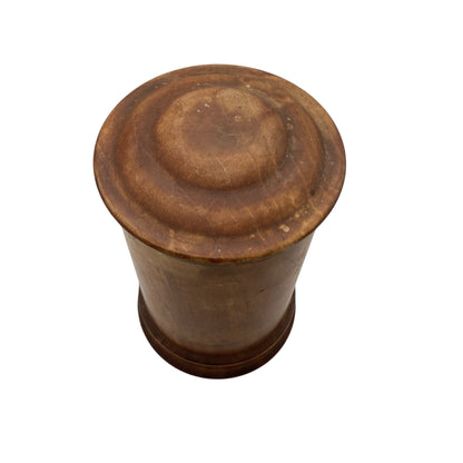 Vintage Dekoration Holzdose gedrechselt handgefertigt 50er 60er Jahre Mid Century H 16,2 cm