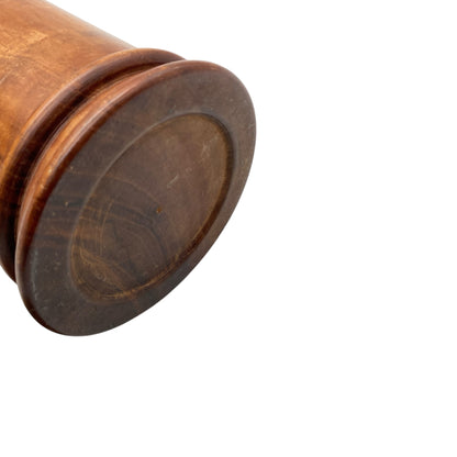 Vintage Dekoration Holzdose gedrechselt handgefertigt 50er 60er Jahre Mid Century H 16,2 cm