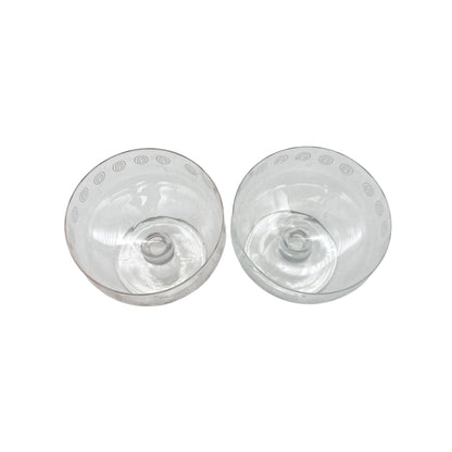 Vintage Dessertschalen mit Spiralen Dekor transparent 70er 80er Jahre Schalen Glas