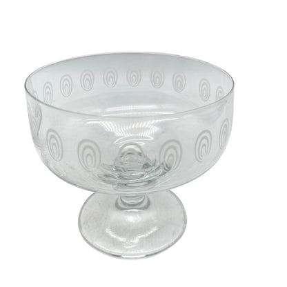Vintage Dessertschalen mit Spiralen Dekor transparent 70er 80er Jahre Schalen Glas