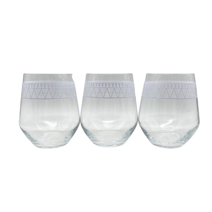 Ikea Gläser Vinter im Vintage Design Weingläser transparent mit Dekor weiß Glas