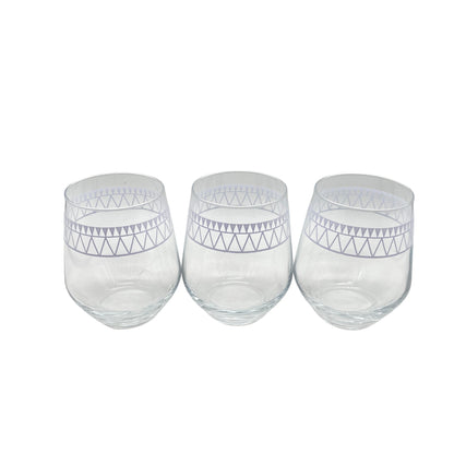 Ikea Gläser Vinter im Vintage Design Weingläser transparent mit Dekor weiß Glas