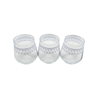 Ikea Gläser Vinter im Vintage Design Weingläser transparent mit Dekor weiß Glas