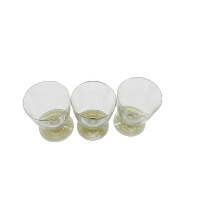 Vintage Gläser Weingläser Rauchglas grau 60er 70er Jahre 3er Set