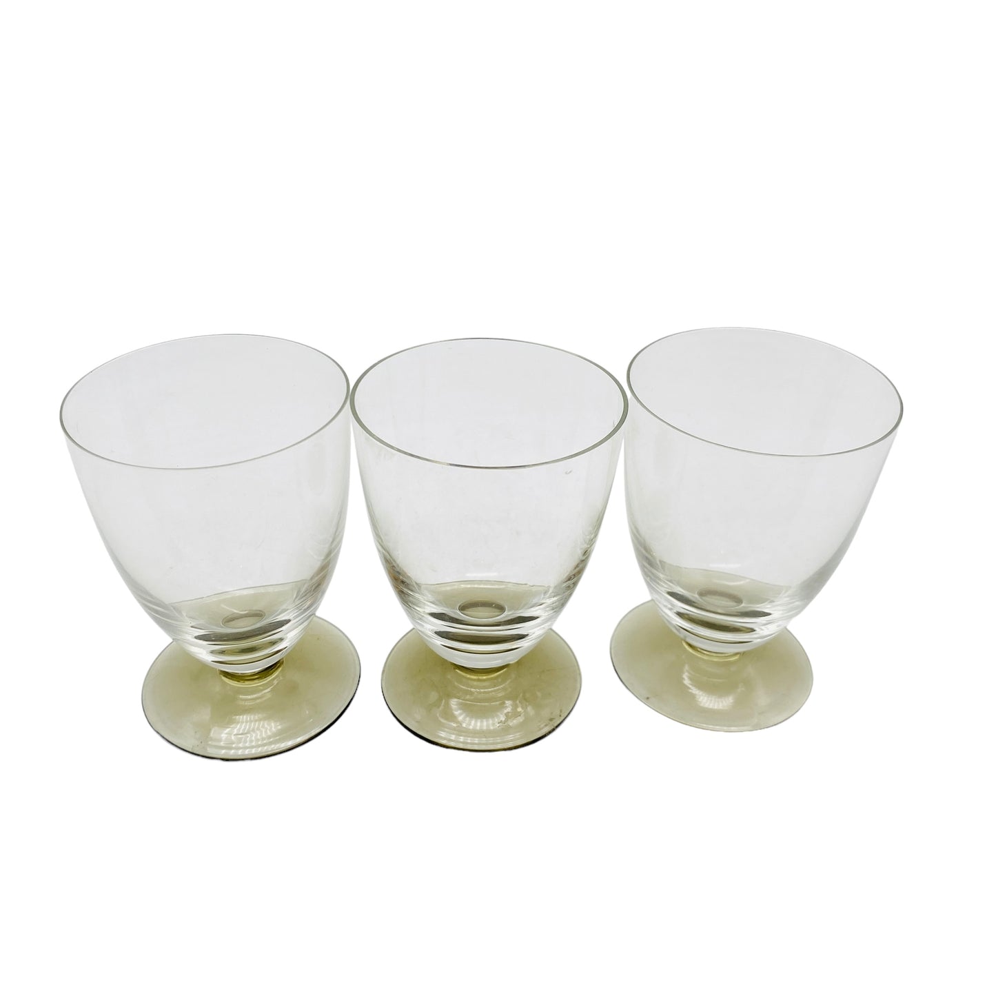 Vintage Gläser Weingläser Rauchglas grau 60er 70er Jahre 3er Set