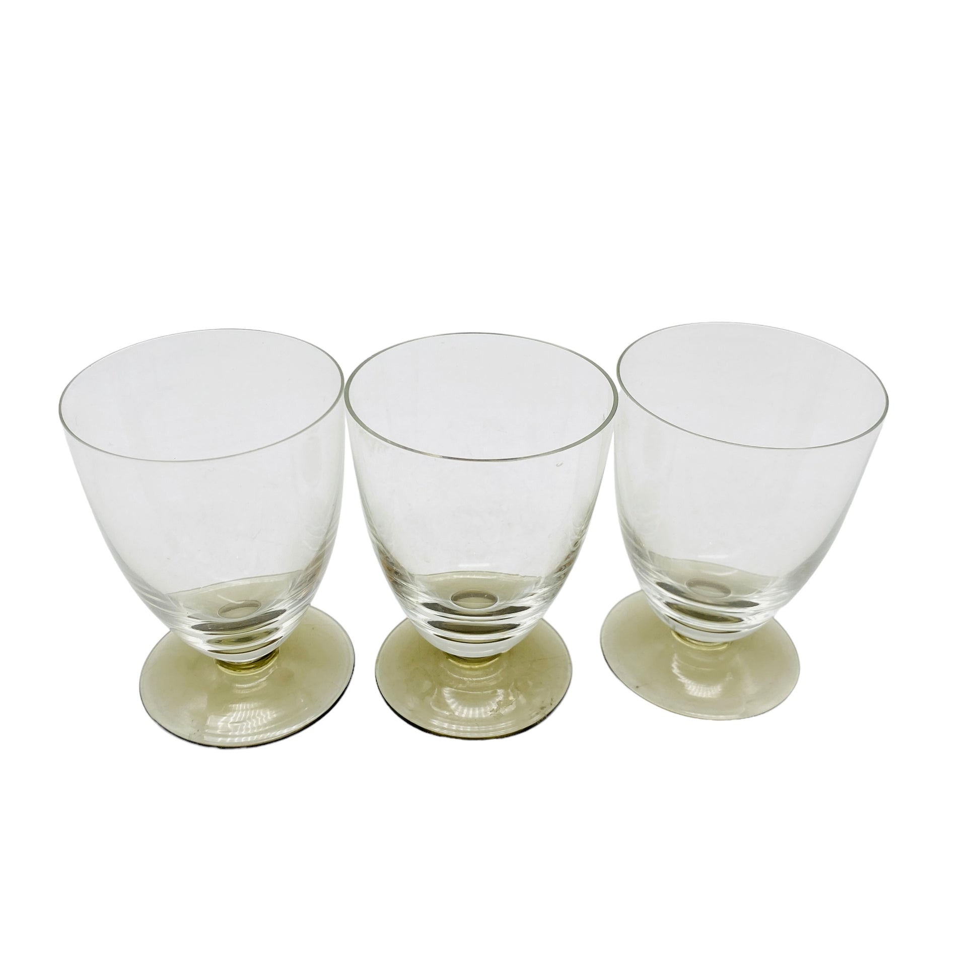 Vintage Gläser Weingläser Rauchglas grau 60er 70er Jahre 3er Set