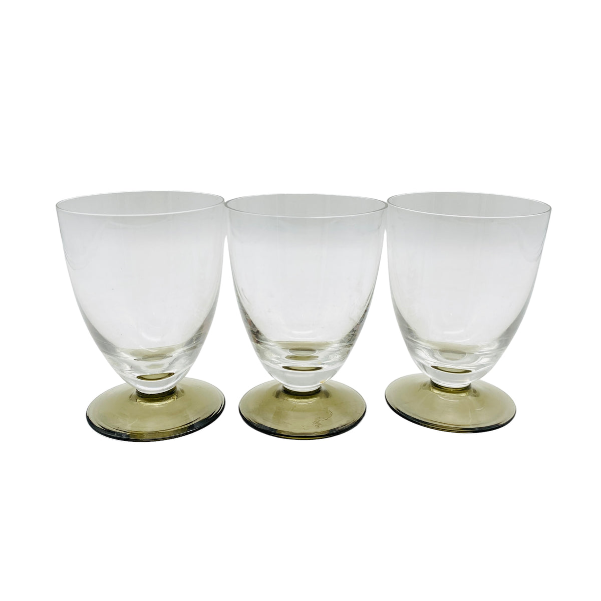Vintage Weinglas Braun 3er Set H 9,9cm