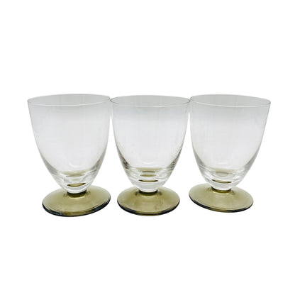 Vintage Gläser Weingläser Rauchglas grau 60er 70er Jahre 3er Set