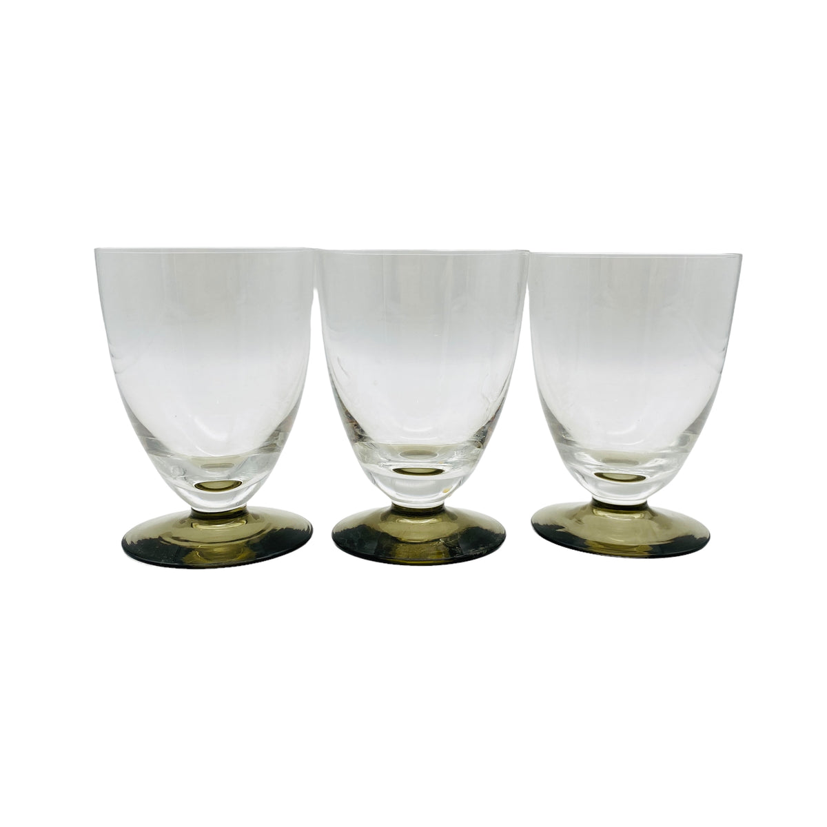 Vintage Weinglas Braun 3er Set H 9,9cm