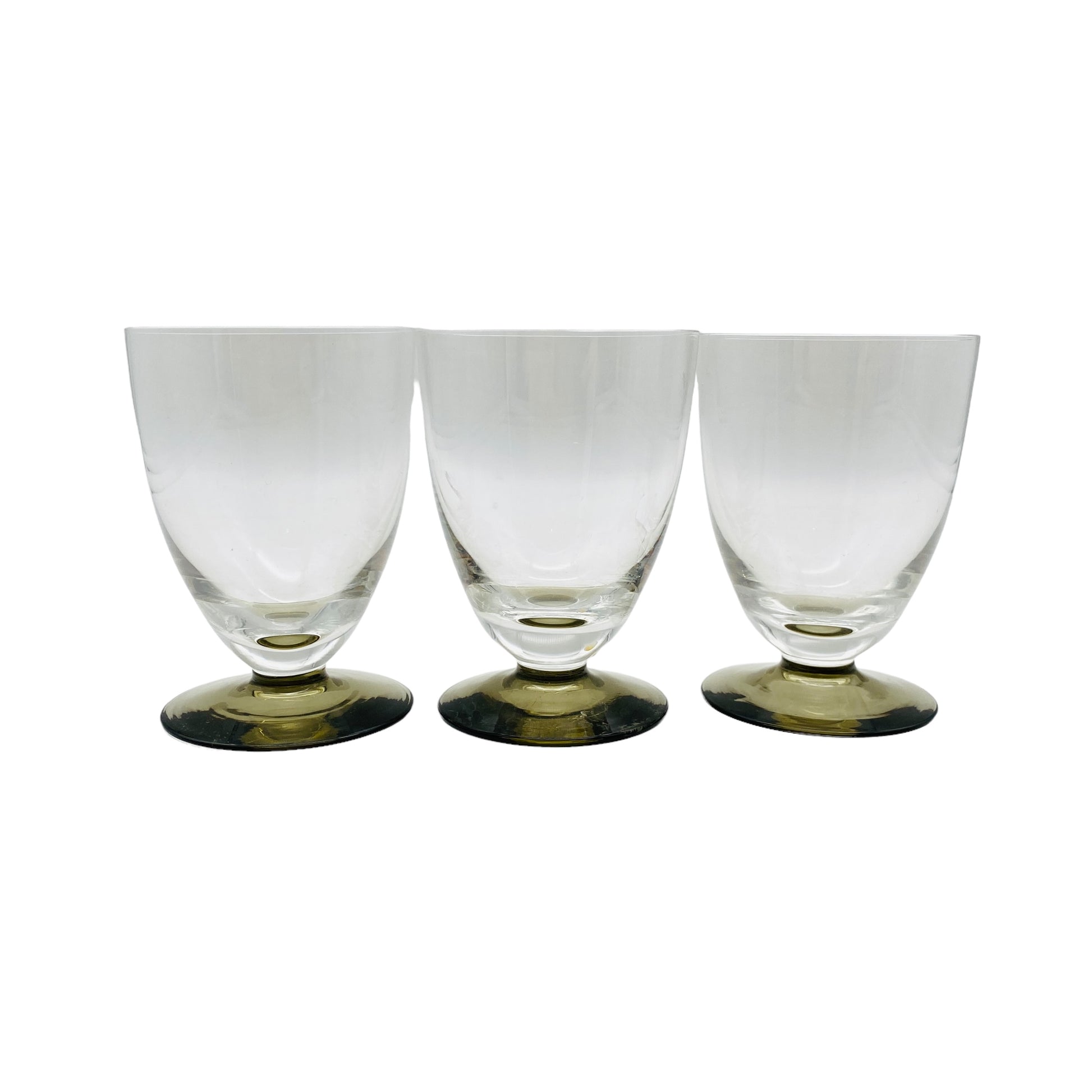 Vintage Gläser Weingläser Rauchglas grau 60er 70er Jahre 3er Set