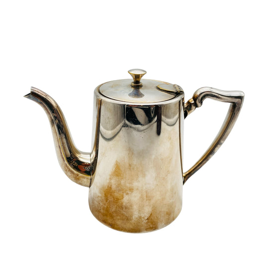 Vintage Kaffeekanne von Bellini Brazil verchromt Metall Chrom 60er 70er Jahre Espressobar
