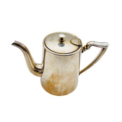Vintage Kaffeekanne von Bellini Brazil verchromt Metall Chrom 60er 70er Jahre Espressobar