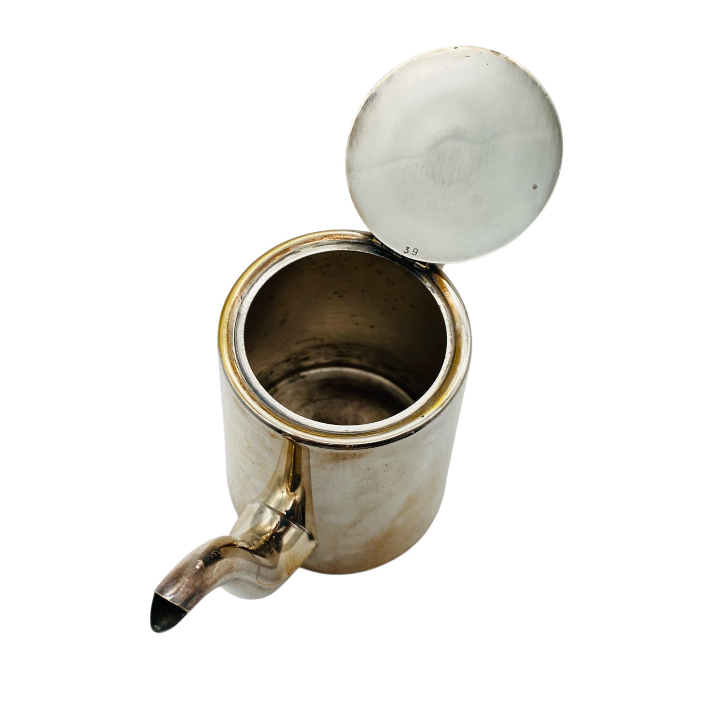 Vintage Kaffeekanne von Bellini Brazil verchromt Metall Chrom 60er 70er Jahre Espressobar