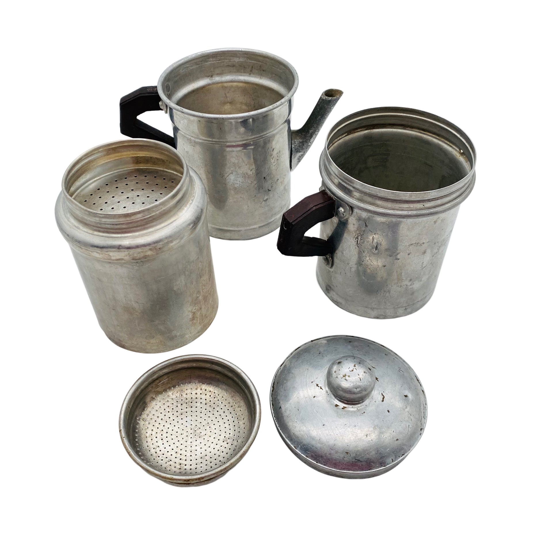 Vintage Kippkannee Kaffeekocher Kaffeebreiter Aluminium 40er 50er