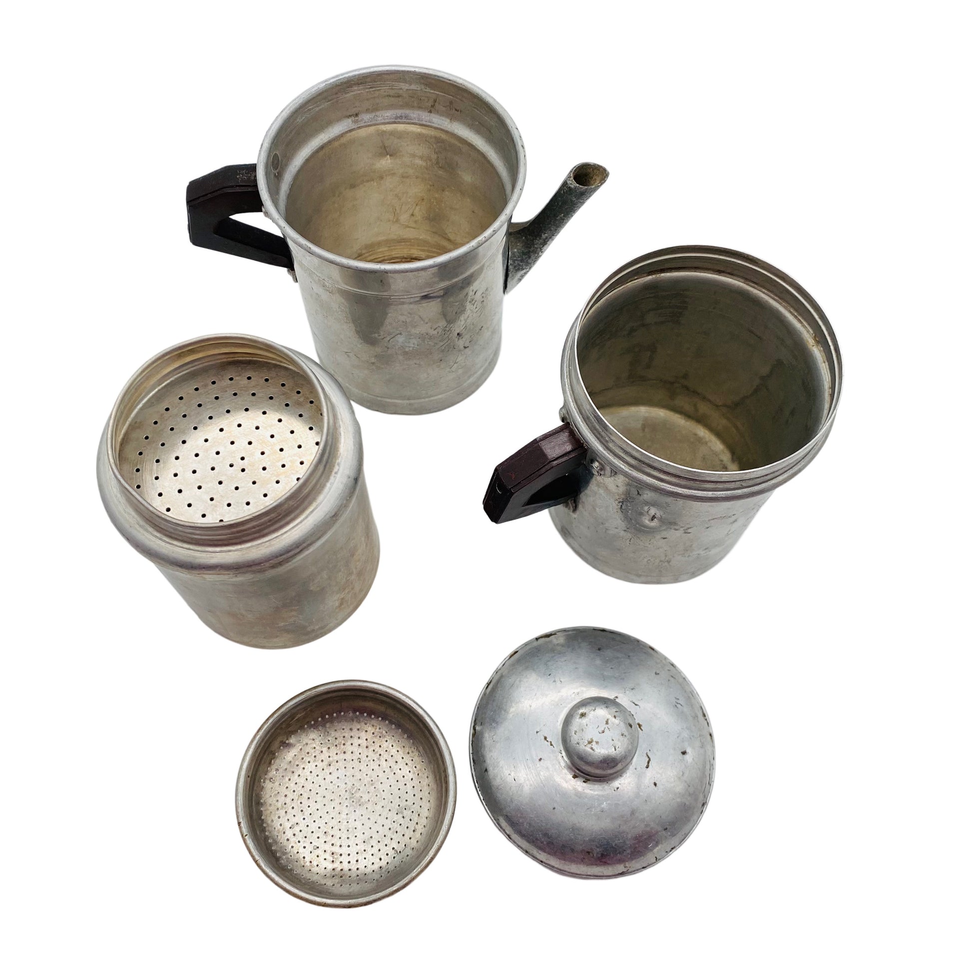 Vintage Kippkannee Kaffeekocher Kaffeebreiter Aluminium 40er 50er