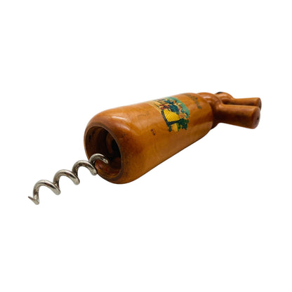 Vintage Korkenzieher aus Holz Weinflaschenöffner Frankreich 60er 70er Jahre