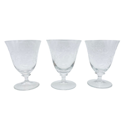 Vintage Likörgläser 50er 60er beschliffen 3er Set Gläser handgefertigt