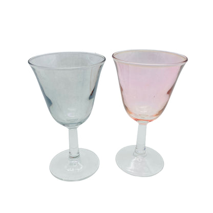 Vintage Likörgläser rosa Rauchglas 2er Set 60er 70er Jahre Glas