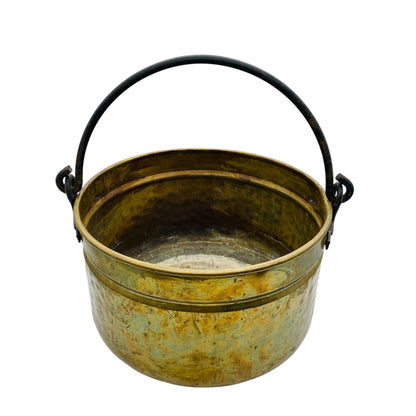 Vintage Messing Kessel D 32 cm H 20 cm Messingkessel Schale Dekoration 40er 50er Jahre