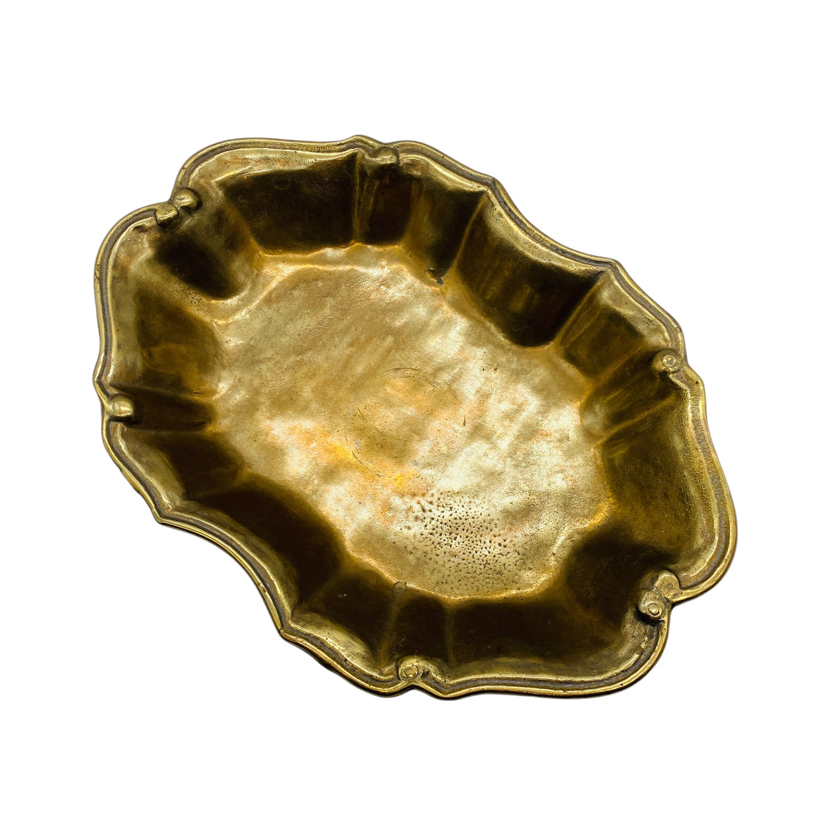 Vintage Schale Goldfarben L 24cm Obstschale