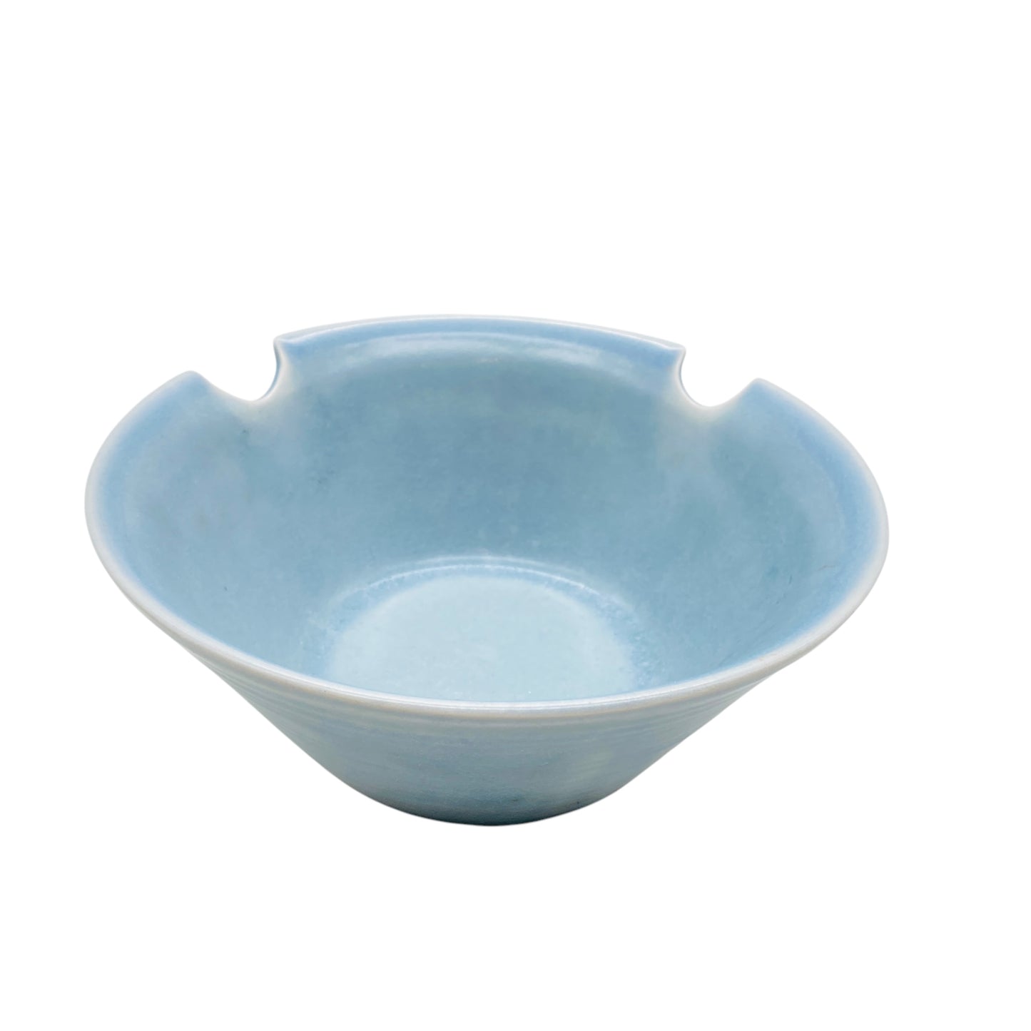 Vintage Obstschale Salatschüssel aus Keramik hellblau 70er Jahre blau Deko Küche