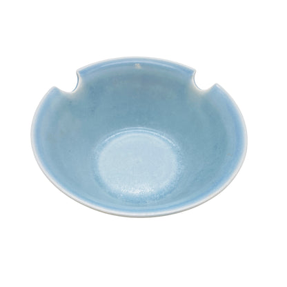 Vintage Obstschale Salatschüssel aus Keramik hellblau 70er Jahre blau Deko Küche