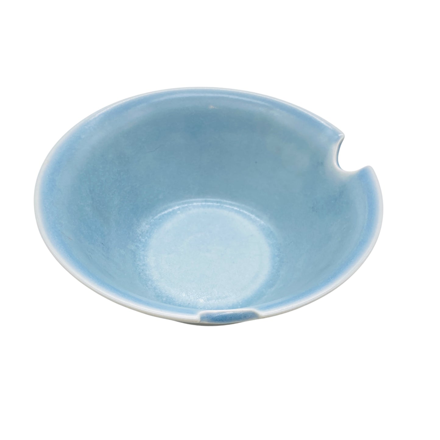 Vintage Obstschale Salatschüssel aus Keramik hellblau 70er Jahre blau Deko Küche