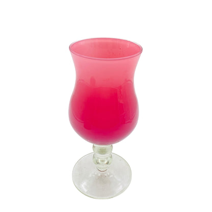 Vintage Pokalvase rosa transparent 60er 70er Jahre Dekoration rosé altrosa Vase