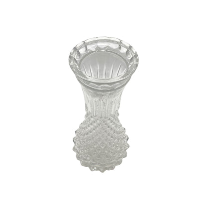 WMF Vintage Pressglas Vase transparent Rauten Dekor 60er 70er Jahre Glas