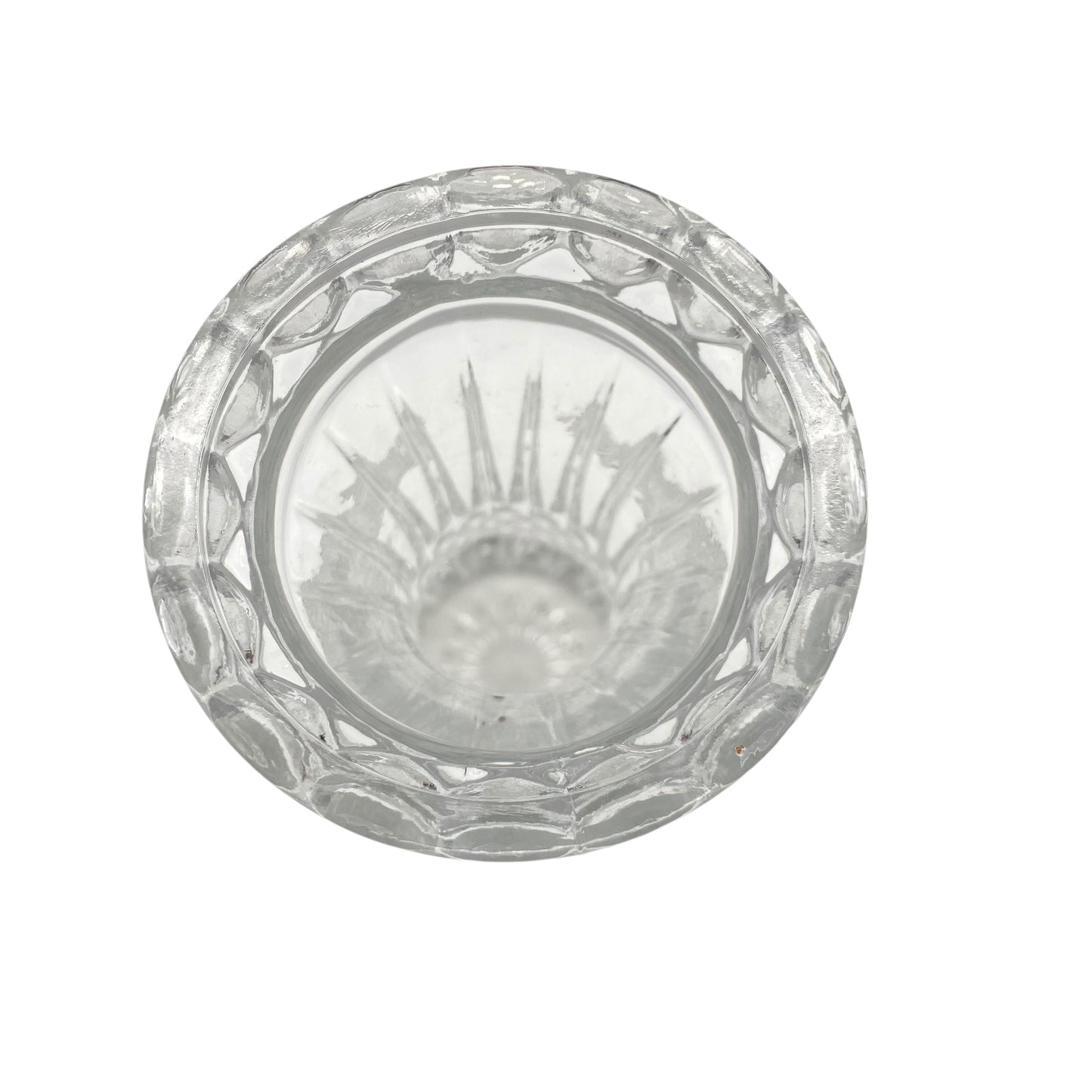 WMF Vintage Pressglas Vase transparent Rauten Dekor 60er 70er Jahre Glas