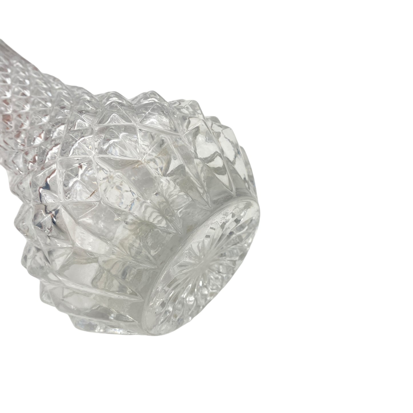 WMF Vintage Pressglas Vase transparent Rauten Dekor 60er 70er Jahre Glas