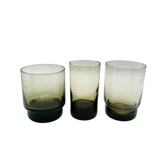 Vintage Rauchglas Gläser Trinkgläser 60er 70er Jahre Dekoration für die Bar