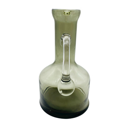 Vintage Rauchglas Karaffe Glas Kanne mit Griff 60er 70er Deko Vase
