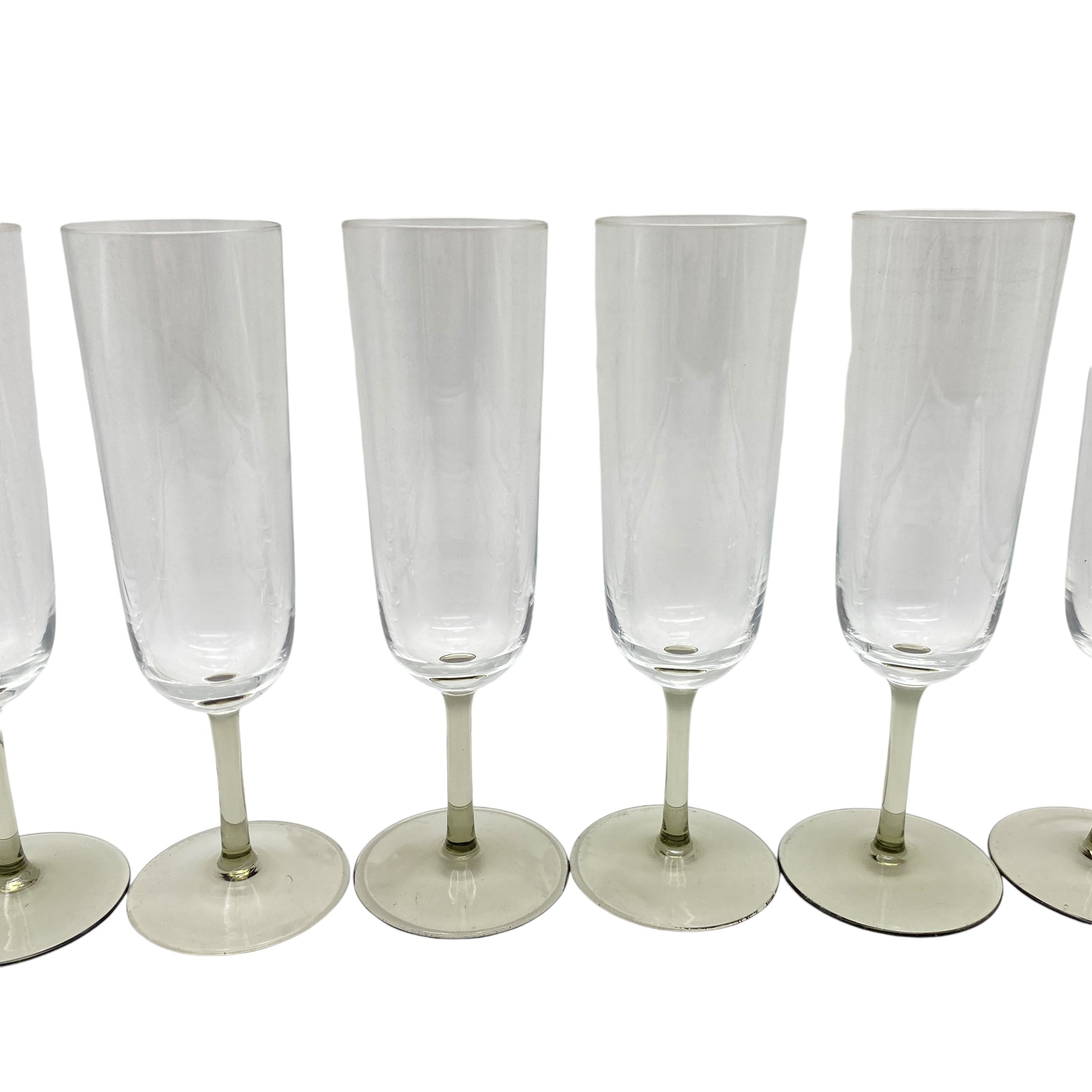 Vintage Rauchglas Sektgläser 6er Set 60er 70er Jahre moderne Gläser