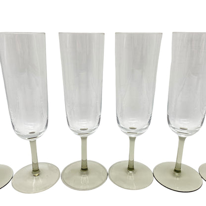 Vintage Rauchglas Sektgläser 6er Set 60er 70er Jahre moderne Gläser