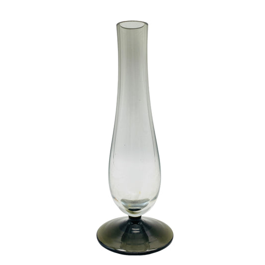 Vintage Rauchglas Vase 50er 60er 70er Jahre 22 cm Blumenvase Dekoration Glas