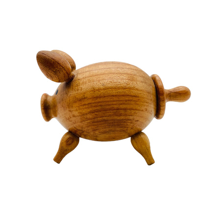 Vintage Salzstreuer aus Holz Schwein 60er 70er Jahre Mid Century