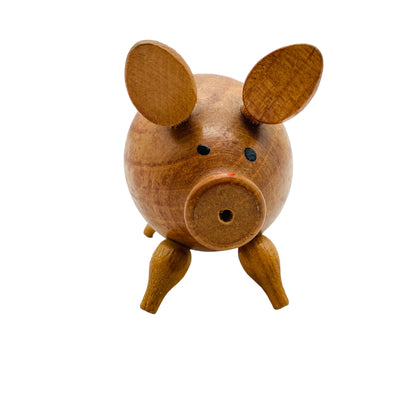 Vintage Salzstreuer aus Holz Schwein 60er 70er Jahre Mid Century