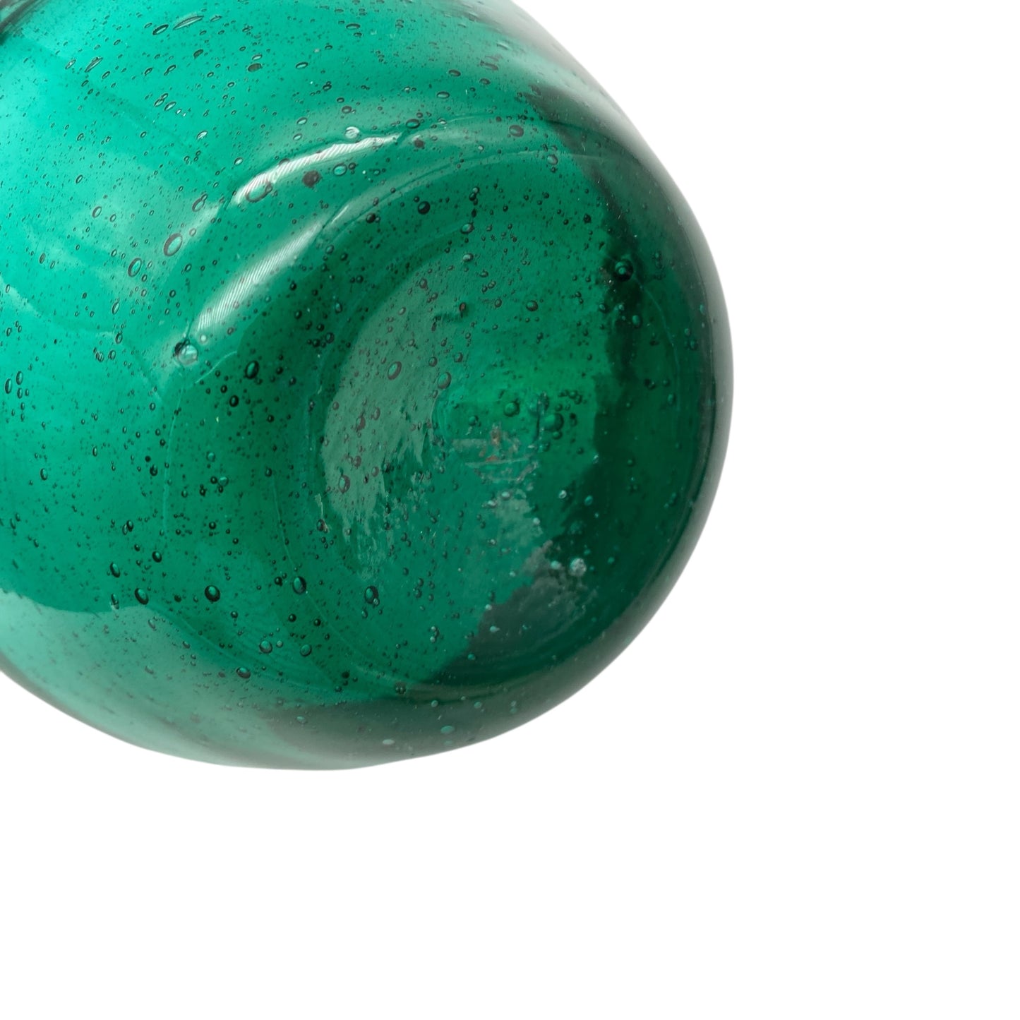 Vintage Schaumglas Schale grün Glas D 12,5 cm Glaschale Dekoration 60er 70er
