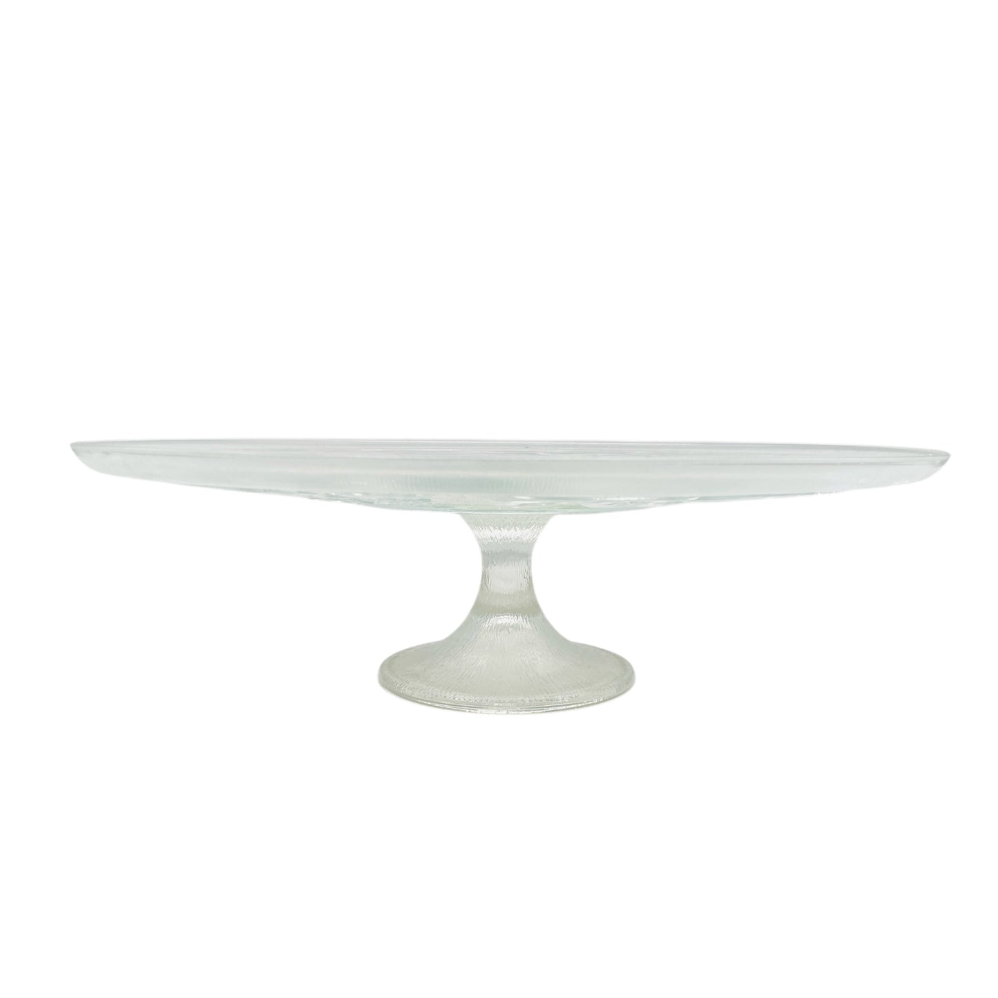 Vintage Tortenplatte Etagere transparent Glas D 30,5 cm Obst Kuchenteller 70er Pressglas