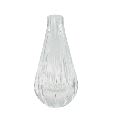 Vintage Vase beschliffen transparent Rosenvase Solifleur 60er 70er Jahre Glas