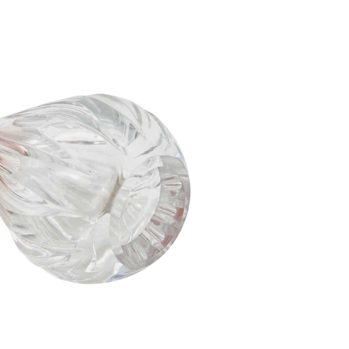 Vintage Vase beschliffen transparent Rosenvase Solifleur 60er 70er Jahre Glas