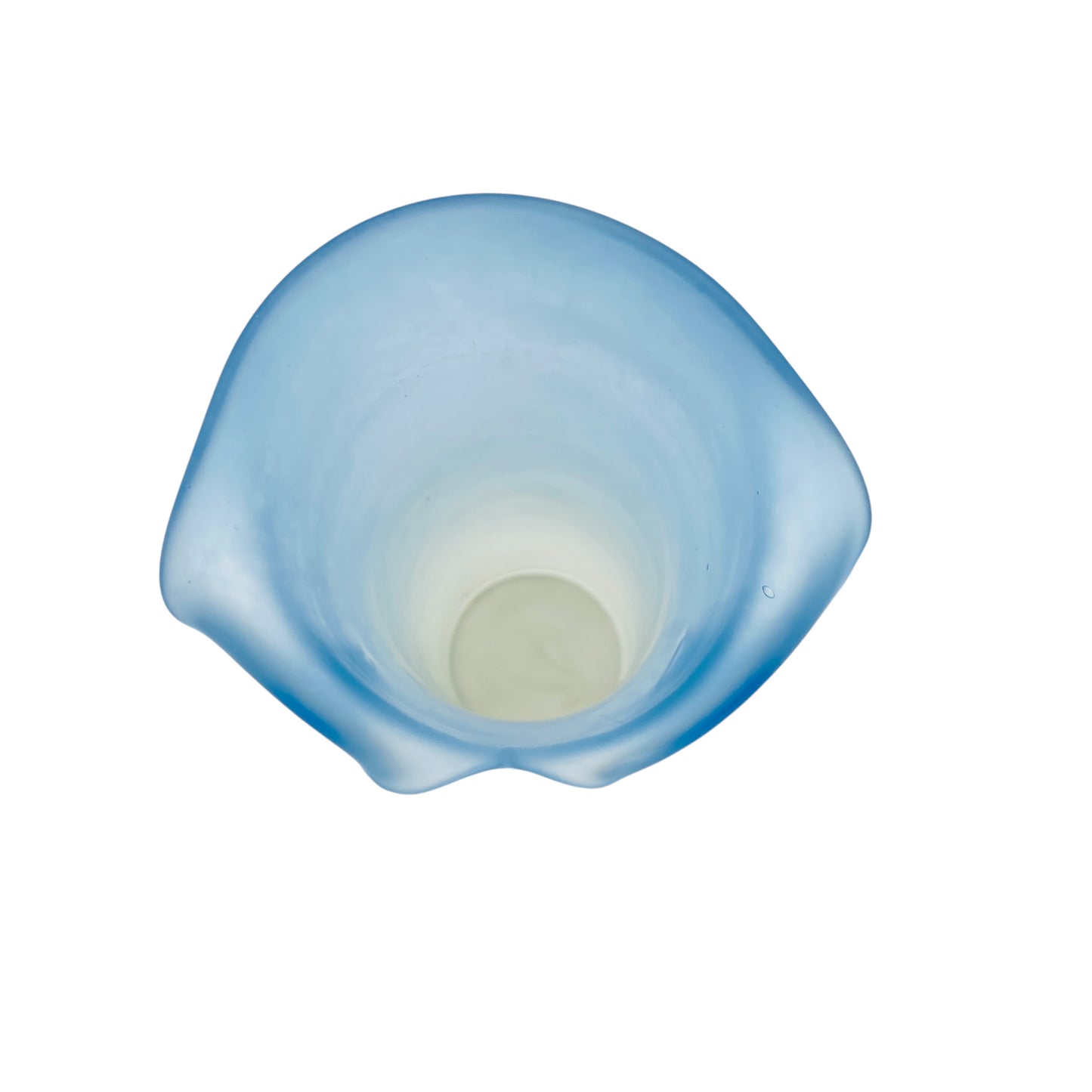 Vintage Vase hellblau blau satiniert 70er 80er Jahre Dekoration Satinato