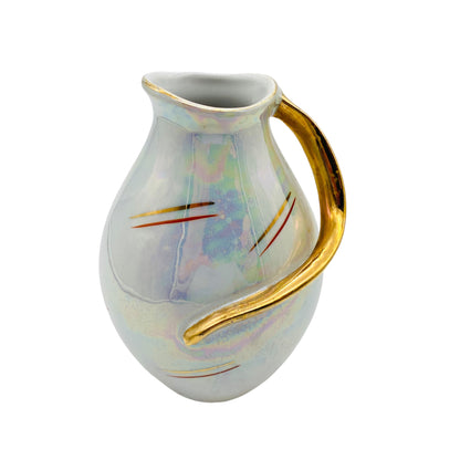 Vintage Vase irisierend gold 60er 70er Jahre Mid Century Porzellan