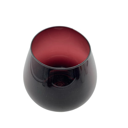 Vintage Vase lila Glas Pokal Form Dekoration 50er 60er Jahre Vintage Mid Century