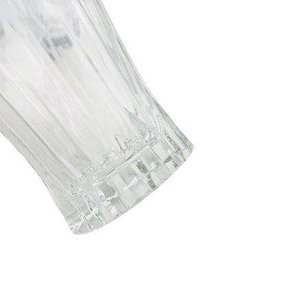 Vintage Wassergläser 5er Set beschliffen 1970er Jahre konisch transparent Glas