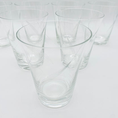 Vintage Wassergläser 7er Set Gläser beschliffen 60er 70er Jahre