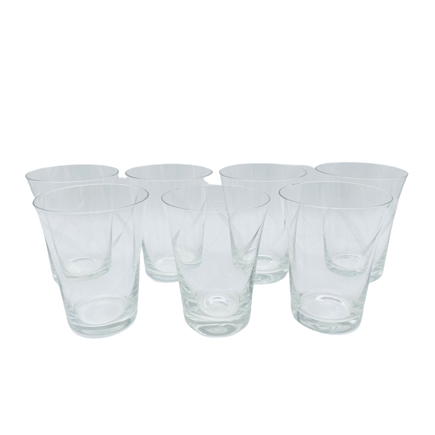 Vintage Wassergläser 7er Set Gläser beschliffen 60er 70er Jahre