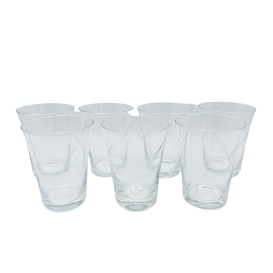 Vintage Wassergläser 7er Set Gläser beschliffen 60er 70er Jahre